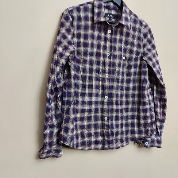 A.P.C. Atelier Production Creation Plaid Button Front shirt - Picture 2 of 7